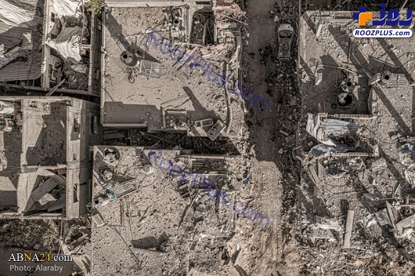 تصاویر هوایی از ویرانه‌های غزه پس از آتش بس