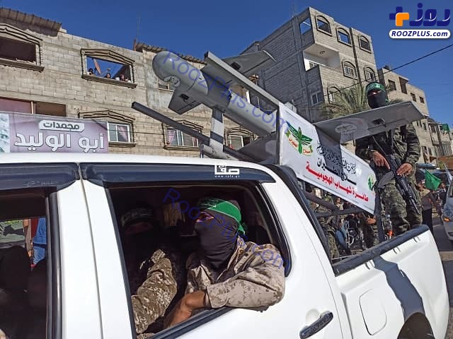 رژه نظامی گردان‌های القسام در نوار غزه + تصاویر