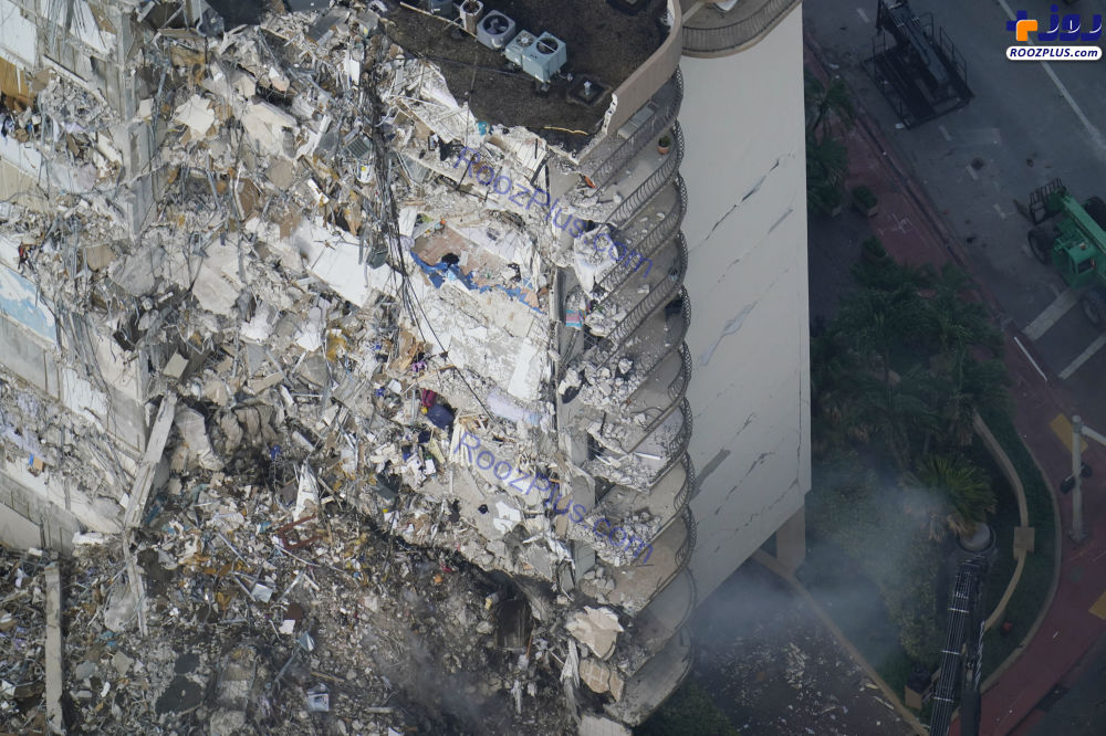 در جستجوی 156 مفقودی زیر آوار برج 12 طبقه در آمریکا +عکس