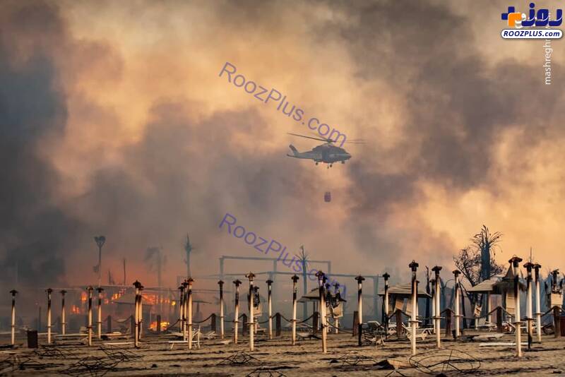گسترش و شدت گرفتن آتش سوزی در سیسیل ایتالیا+عکس