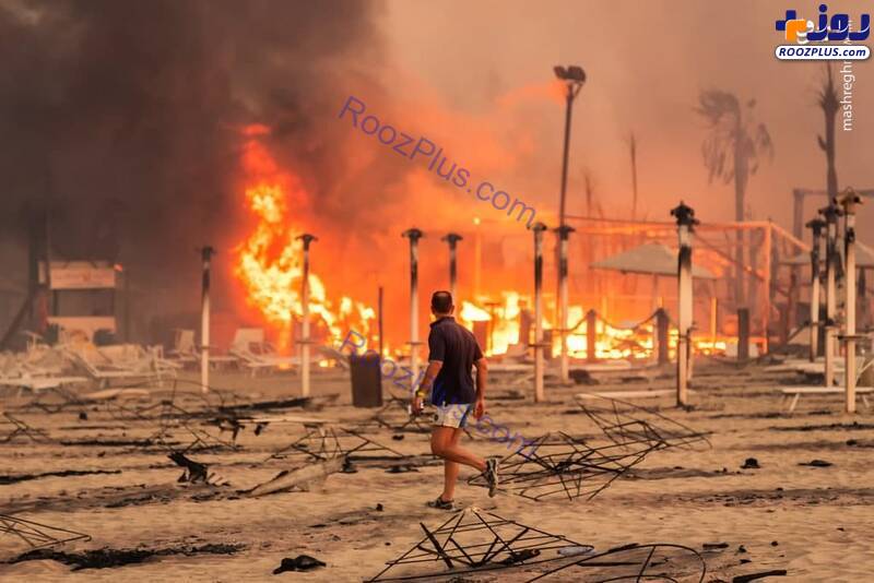 گسترش و شدت گرفتن آتش سوزی در سیسیل ایتالیا+عکس