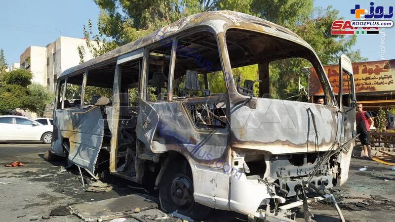 حمله تروریستی به اتوبوس حامل سربازان در سوریه/عکس