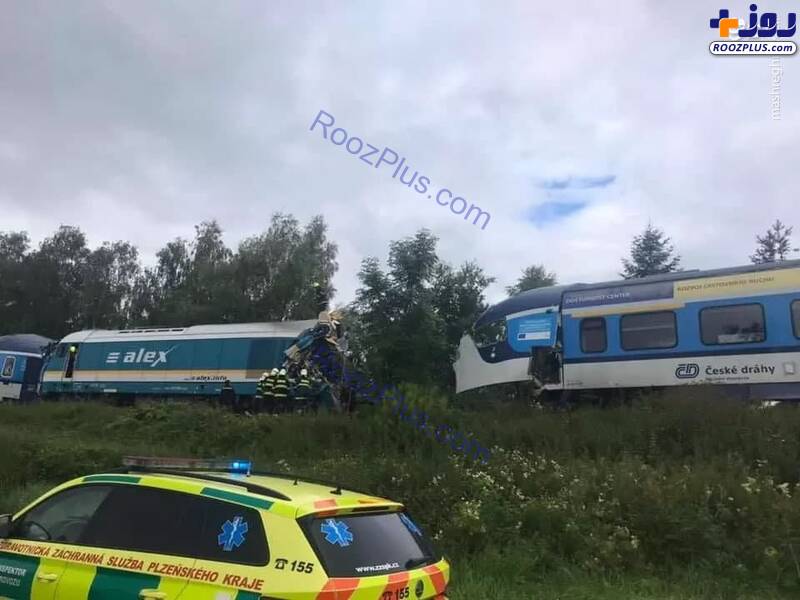 برخورد عجیب دو قطار به یکدیگر در جمهوری چک/عکس