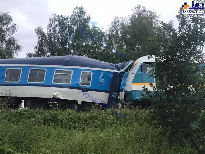 برخورد عجیب دو قطار به یکدیگر در جمهوری چک/عکس