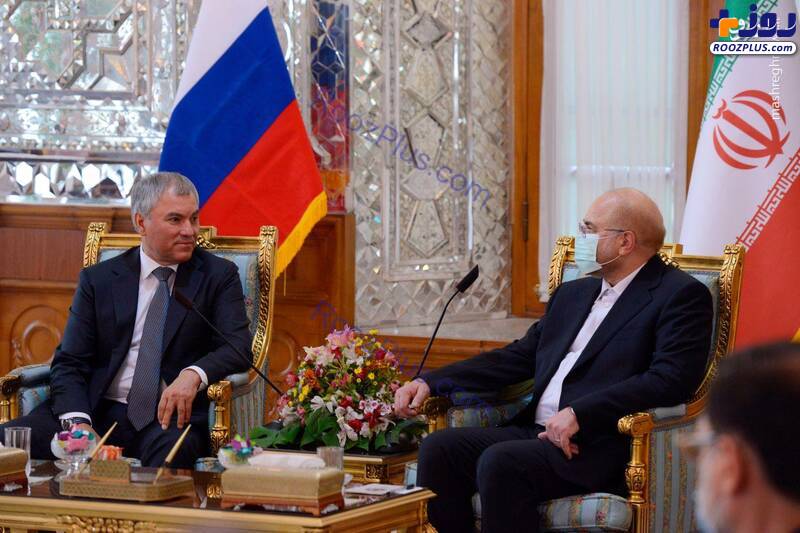 دیدار رئیس مجلس روسیه با قالیباف +عکس