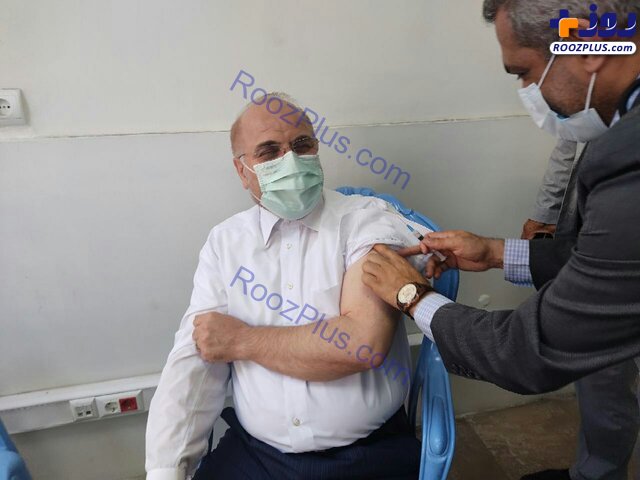 تزریق واکسن برکت به محمدباقر قالیباف + عکس