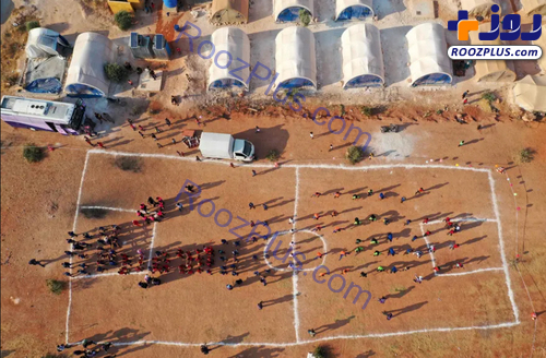 نمایی هوایی از برگزاری مسابقات المپیک آوارگان جنگی در سوریه +عکس