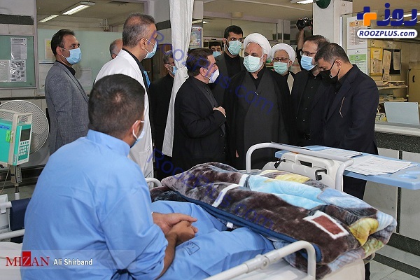 بازدید رئیس قوه قضاییه از بیمارستان امام خمینی کرج +عکس