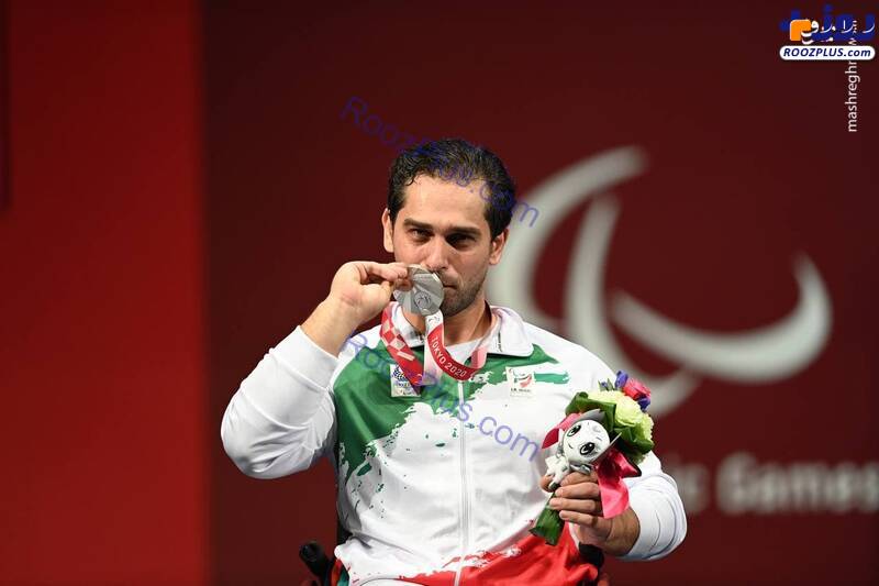 مدال نقره بر گردن امیر جعفری،وزنه بردار پارالمپیک/عکس