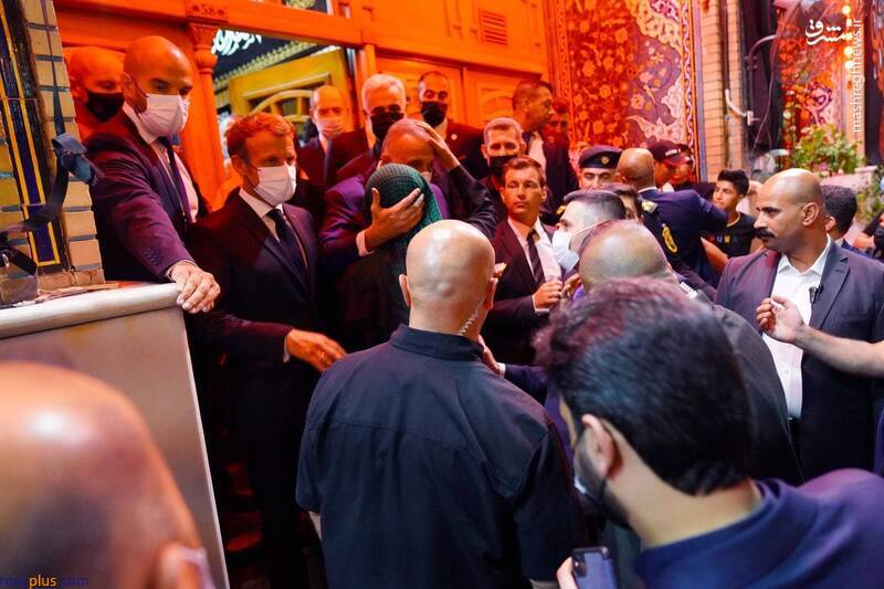 رئیس جمهور فرانسه به حرمین عسکریین رفت/عکس