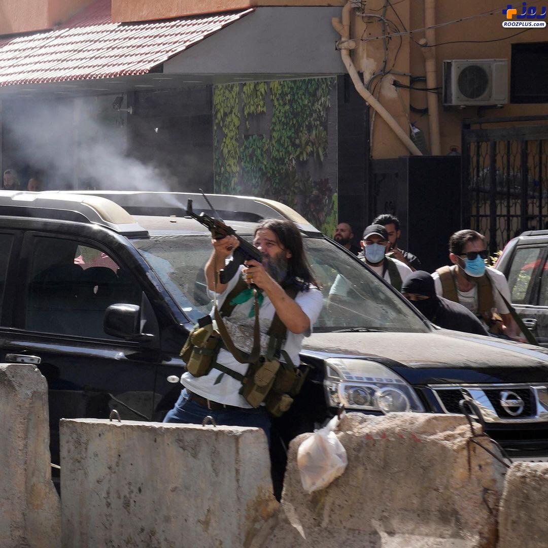 تصاویر از درگیری و تیراندازی در خیابان‌های بیروت