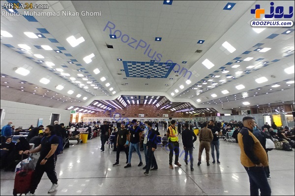 حال و هوای فرودگاه نجف در ایام زیارت اربعین +عکس