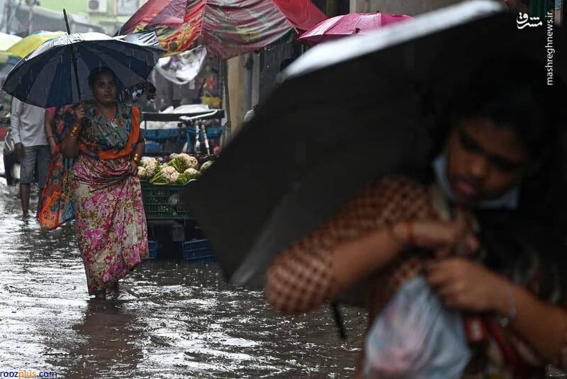 بارش شدید باران هند را به زیر آب برد/عکس