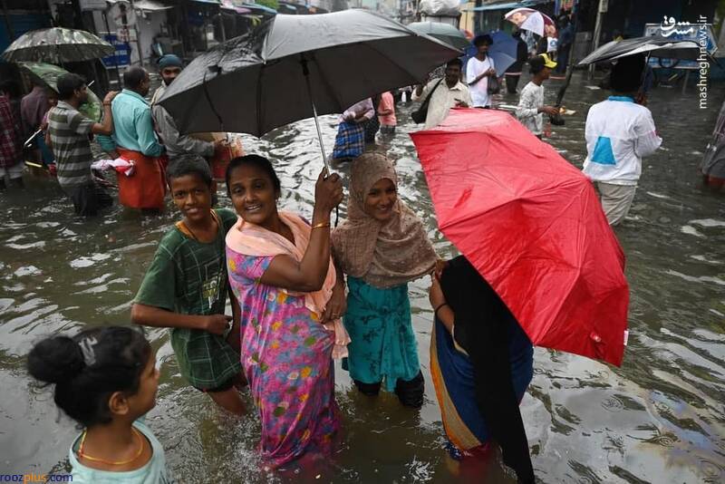 بارش شدید باران هند را به زیر آب برد/عکس