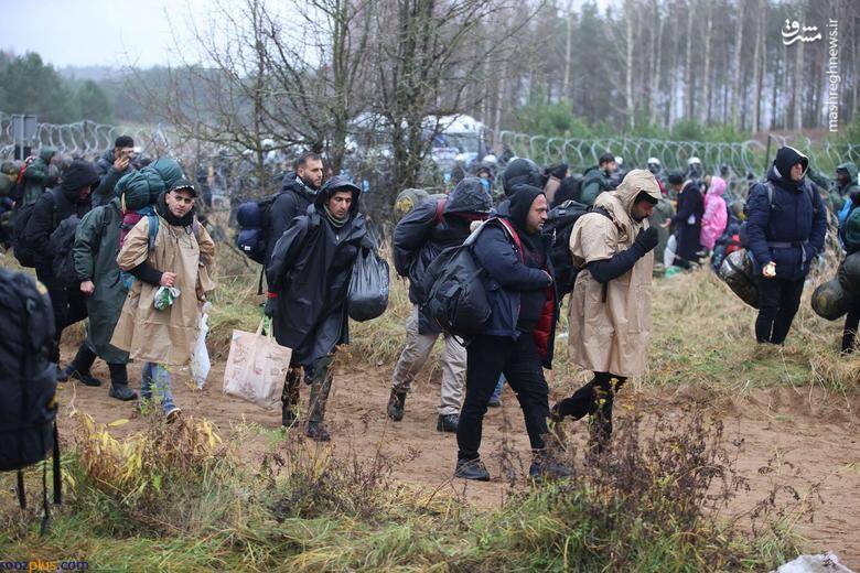 پناهجویان گیر افتاده در مرز بلاروس و لهستان/عکس