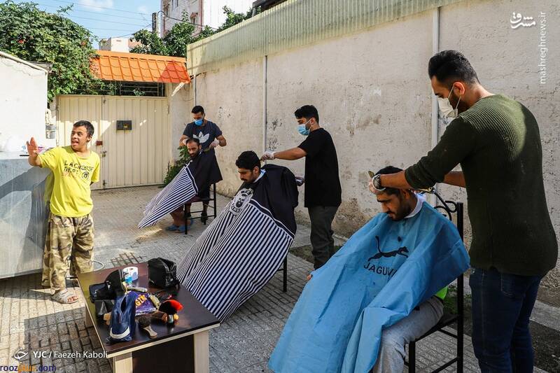 تصاویری جالب از آرایشگران جوان جهادی