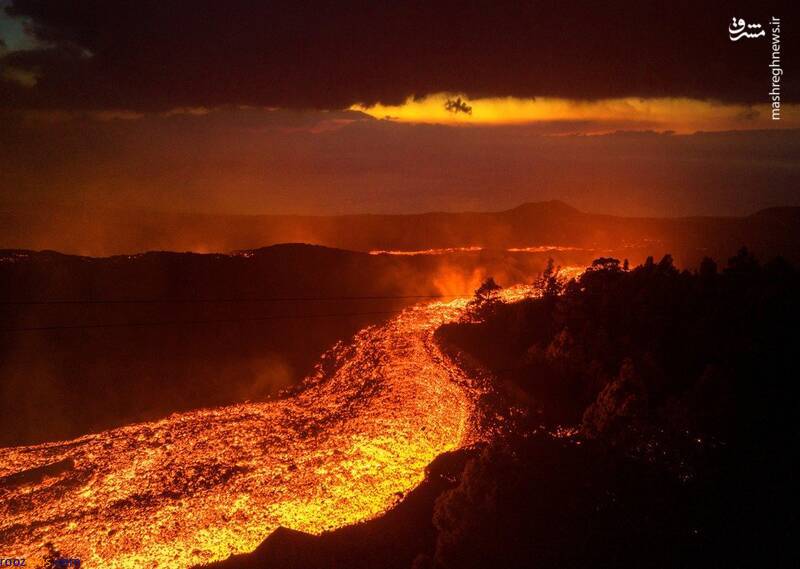بحران فوران آتشفشان در لاپالما/تصاویر