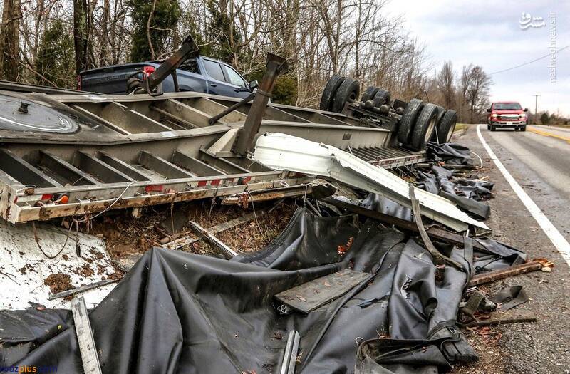خسارت طوفان به خودروها در آمریکا/عکس