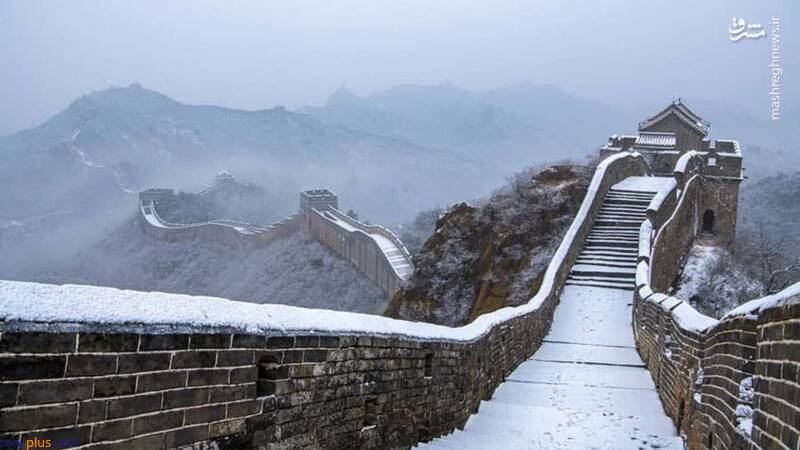 سفیدپوش شدن دیوار چین/تصاویر