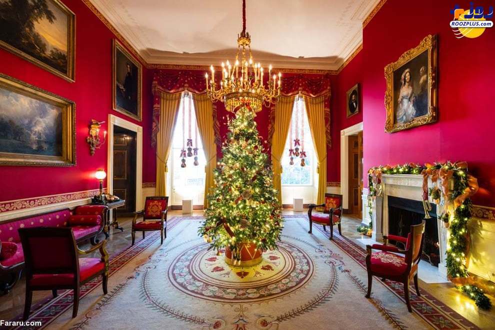 آذین‌بندی کاخ سفید به مناسبت کریسمس +عکس