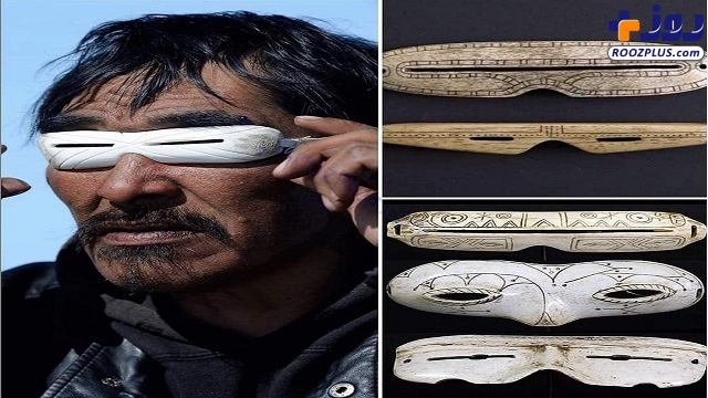 عینکی از جنس استخوان که صدها سال قبل در آلاسکا رایج بود + تصاویر