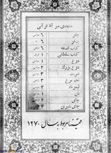 نقش چلو کباب در تاریخ ایران