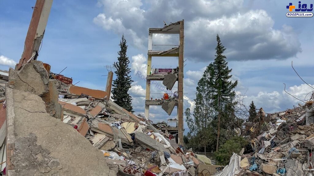 عکسی عجیب از یک ساختمان در زلزله ترکیه