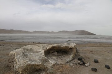 طوفان نمک دریاچه ارومیه /عکس