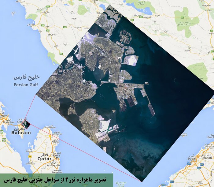 انتشار تصاویر جدید و با کیفیت ماهواره نور2 سپاه از پایگاه تروریست‌های آمریکایی