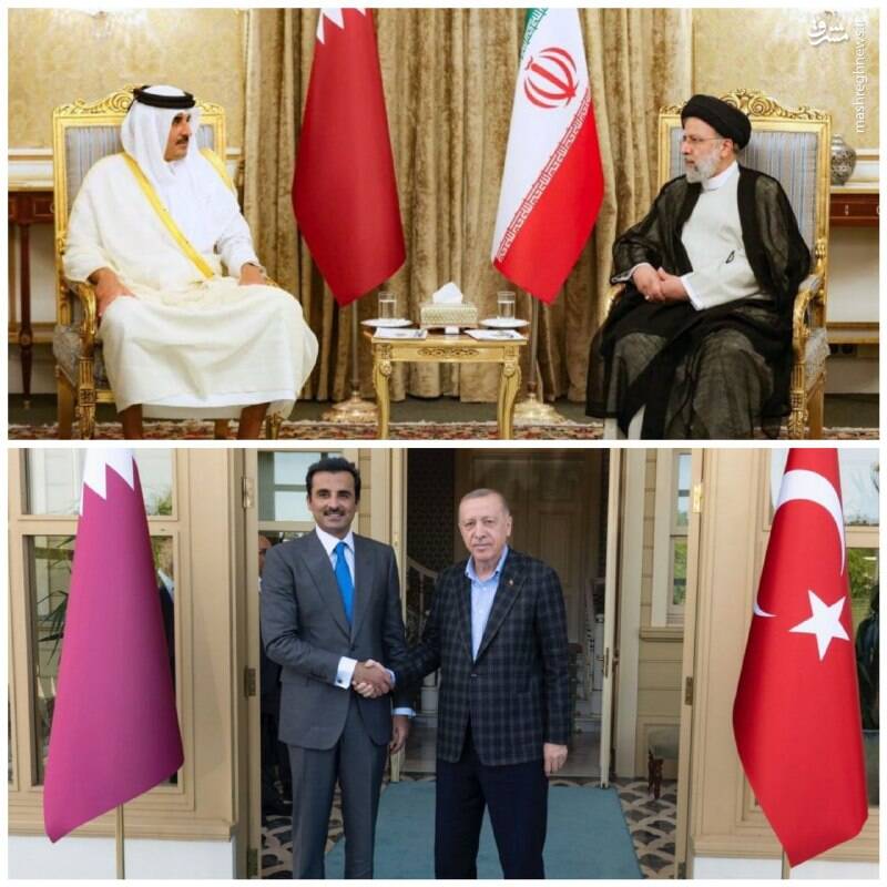 عکس/ تفاوت پوشش امیر قطر در سفر به ایران و ترکیه