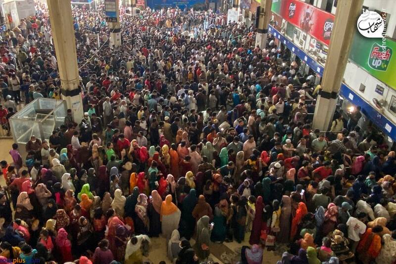 ازدحام جمعیت در ایستگاه راه آهن در آستانه عید فطر/ عکس