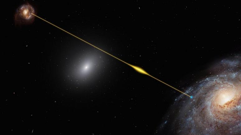 کشف انفجار رادیویی مرموز در فاصله ۳ میلیارد سال نوری از زمین
