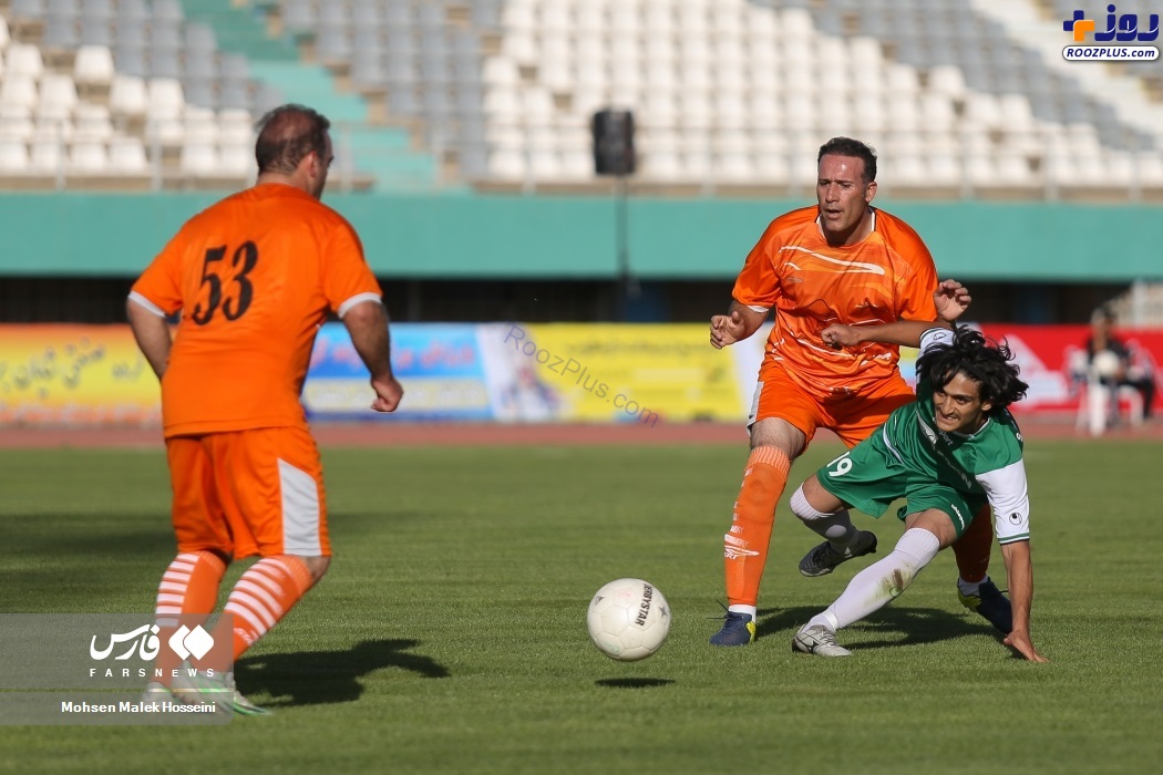 عکس/ فردوسی پور در دیدار دوستانه فوتبال به نفع کودکان سرطانی