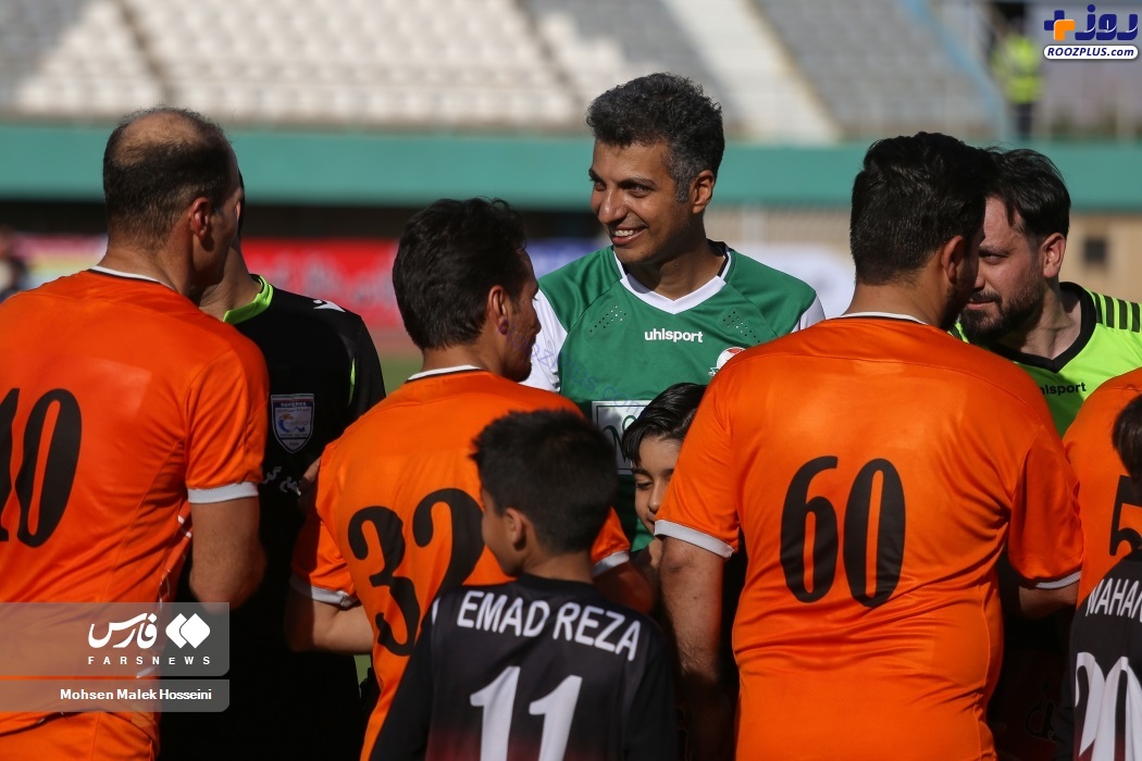 عکس/ فردوسی پور در دیدار دوستانه فوتبال به نفع کودکان سرطانی