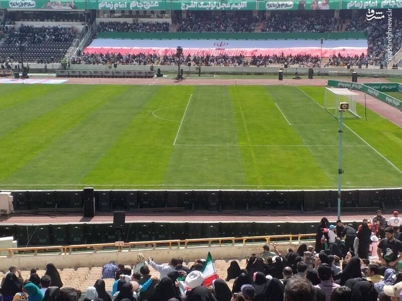 استادیوم آزادی قبل از آغاز مراسم اجتماع بزرگ سلام فرمانده/ عکس