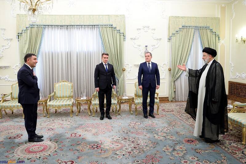عکس/ دیدار وزیر خارجه آذربایجان با رئیس جمهور