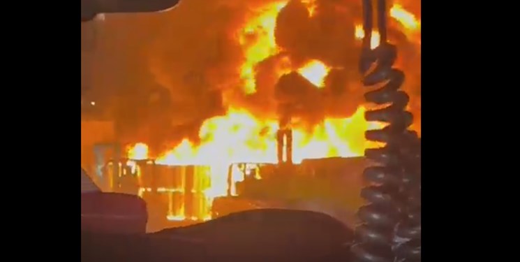 آتش‌سوزی در یک شهرک صنعتی در اراضی اشغالی