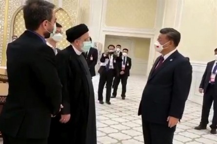 ببینید/سمرقند/دیدار روسای جمهور ایران و چین