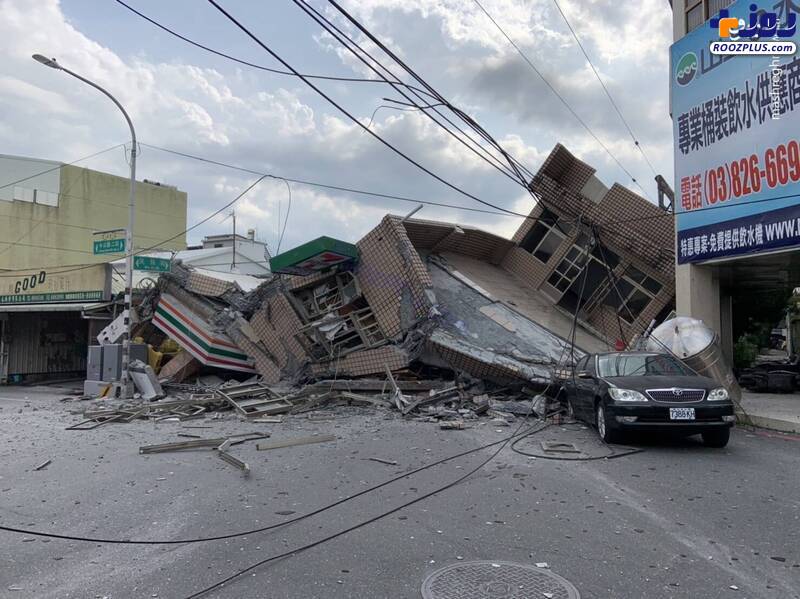 خسارات زلزله ٧/٢ ریشتری در تایوان +عکس