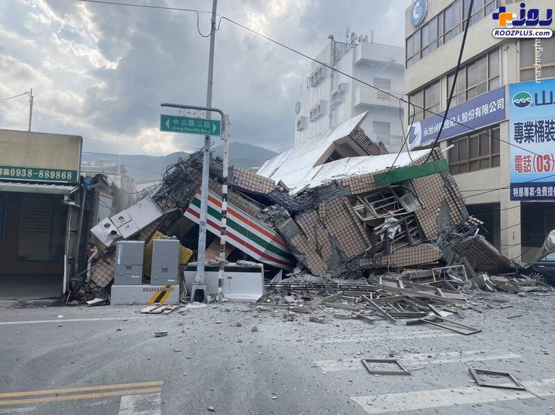 خسارات زلزله ٧/٢ ریشتری در تایوان +عکس
