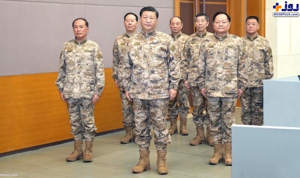 رئیس جمهور چین در لباس نظامی +عکس