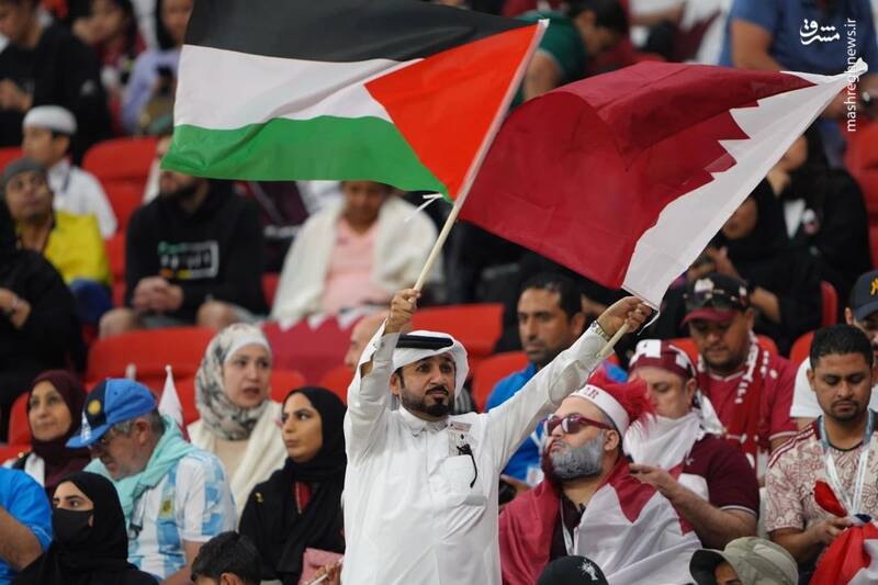 عکس/ پرچم فلسطین در بزرگترین رویداد ورزشی جهان