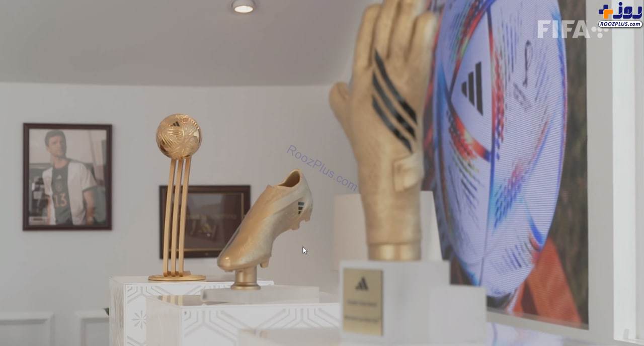 عکس/جایزه دستکش طلا، کفش طلا و نقره جام جهانی قطر