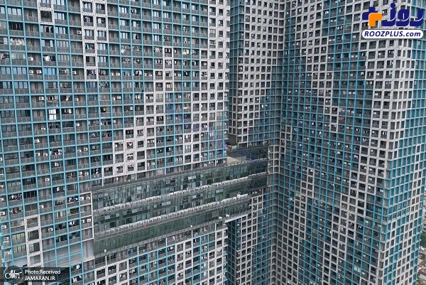 عکس/نمایی از یک مجتمع آپارتمانی در حال ساخت در «گوانگدونگ» چین