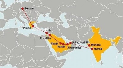 عبور کریدور هند از تنگه هرمز، عربستان و فلسطین اشغالی/ راه ابریشم یا کریدور هند ؟