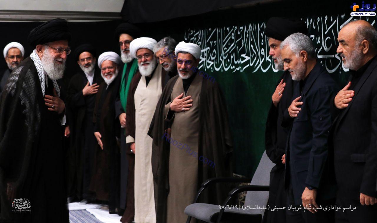 آخرین حضور حاج قاسم در مراسم عزای حسینی بیت رهبری +عکس