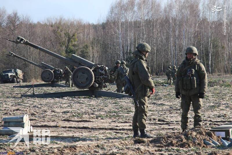 واحدهای توپخانه‌ای روسیه در نزدیکی کی‌یف/ عکس